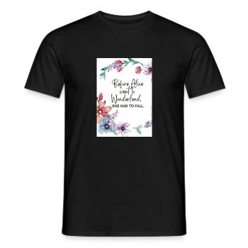 Before Alice went to Wonderland - Men's T-Shirt - black - Front - AI Model Male 178 light (178cm)