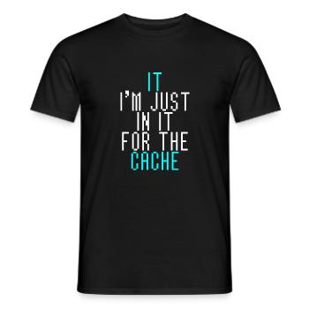 Je suis juste dedans pour le cache 4 - T-shirt homme - noir - Devant - AI Model Male 178 light (178cm)