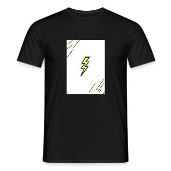 Yellow Lightning - Männer T-Shirt - Schwarz - Vorne - AI Model Male 178 light (178cm)