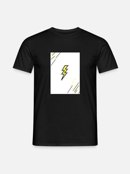 Yellow Lightning - Men's T-Shirt - black