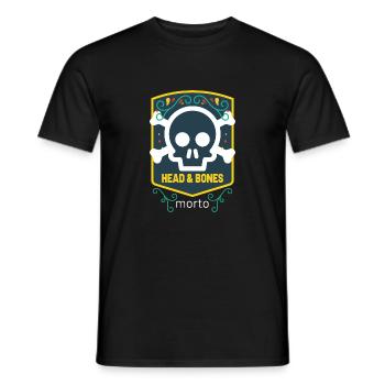 Head and bones - Männer T-Shirt - Schwarz - Vorne - AI Model Male 178 light (178cm)