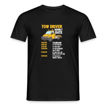 Abschleppfahrer Stundensatz Abschleppwagenfahrer - Männer T-Shirt - Schwarz - Vorne - AI Model Male 178 light (178cm)
