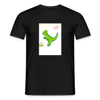 Dino - Männer T-Shirt - Schwarz - Vorne - AI Model Male 178 light (178cm)