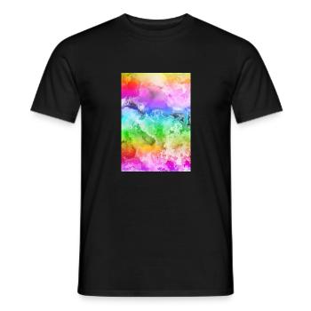 Regenboden Design Frieden - Männer T-Shirt - Schwarz - Vorne - AI Model Male 178 light (178cm)
