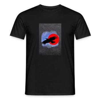 Krähe - Männer T-Shirt - Schwarz - Vorne - AI Model Male 178 light (178cm)