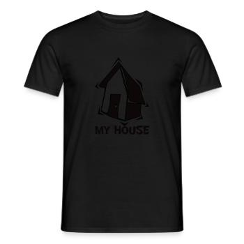my - Männer T-Shirt - Schwarz - Vorne - AI Model Male 178 light (178cm)