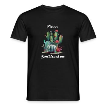 Bitte berühren Sie mich nicht - Männer T-Shirt - Schwarz - Vorne - AI Model Male 178 light (178cm)