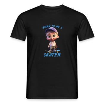 Born To Be A Skater (Boy) - Männer T-Shirt - Schwarz - Vorne - AI Model Male 178 light (178cm)