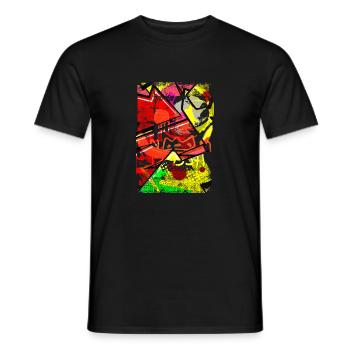 Graffiti style Splash hip hop colors painter color - Men's T-Shirt - black - Front - AI Model Male 178 light (178cm)