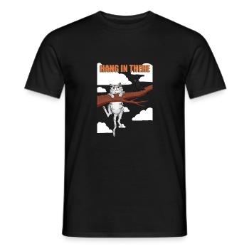 Hang in there 03 - Men's T-Shirt - black - Front - AI Model Male 178 light (178cm)