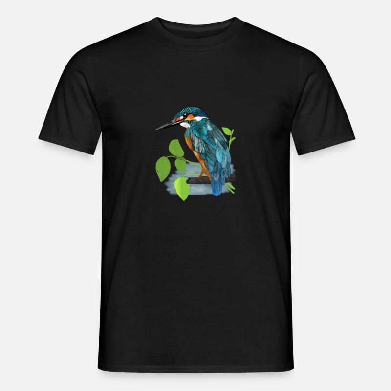 Eisvogel Kingfisher - Männer T-Shirt - Schwarz