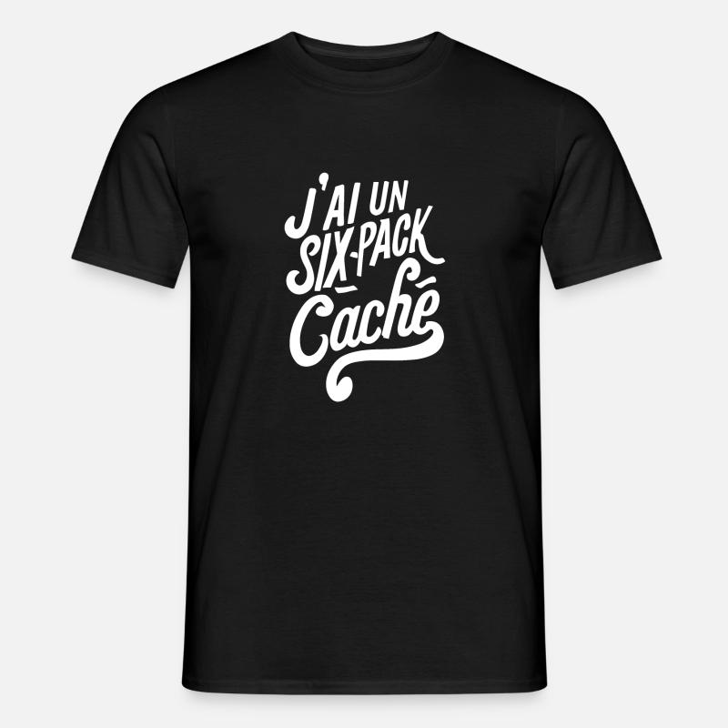 J'ai un six-pack caché - T-shirt homme - noir