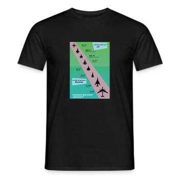 russsian military aircraft - Männer T-Shirt - Schwarz - Vorne - AI Model Male 178 light (178cm)