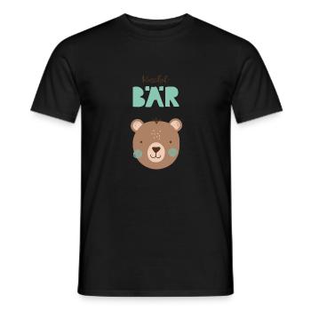 Kuschelbär grün Kinderzimmer Kindergeburtstag - Männer T-Shirt - Schwarz - Vorne - AI Model Male 178 light (178cm)