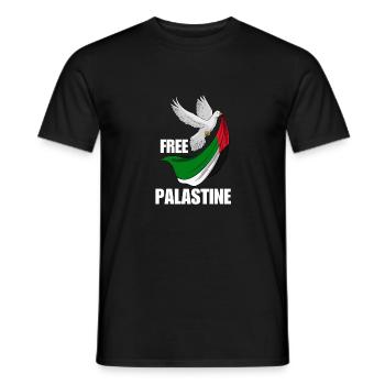 Free Palestine Design – Statement for Peace - Men's T-Shirt - black - Front - AI Model Male 178 light (178cm)