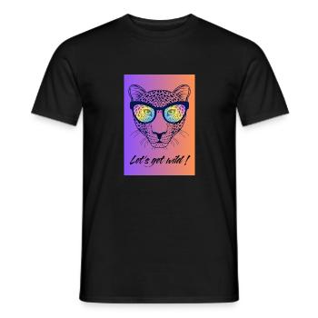 Let's get wild - T-shirt homme - noir - Devant - AI Model Male 178 light (178cm)