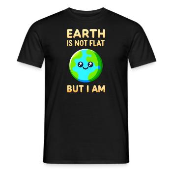 Flache Erde Satire und Flachwitze - Männer T-Shirt - Schwarz - Vorne - AI Model Male 178 light (178cm)