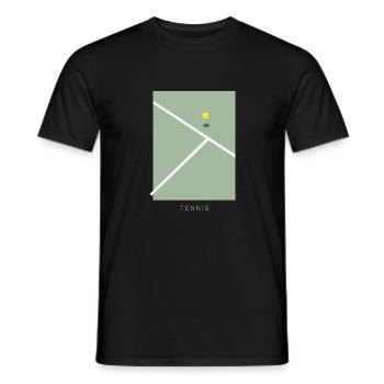 Tennis Art - T-shirt homme - noir - Devant - AI Model Male 178 light (178cm)
