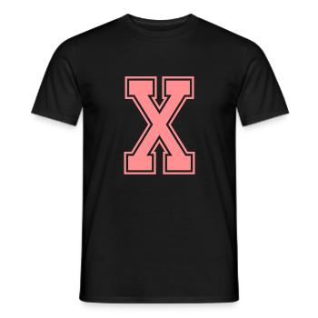 Buchstabe X - Männer T-Shirt - Schwarz - Vorne - AI Model Male 178 light (178cm)