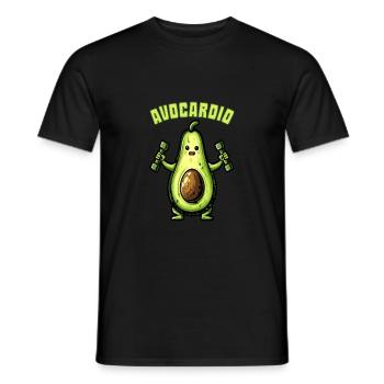 Avocardio - exotische Fitness-Frucht - Männer T-Shirt - Schwarz - Vorne - AI Model Male 178 light (178cm)