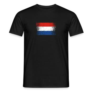 Pays-Bas Drapeau néerlandais Vintage - T-shirt homme - noir - Devant - AI Model Male 178 light (178cm)