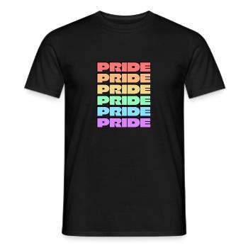 Gay pride 6 rainbow colors - Men's T-Shirt - black - Front - AI Model Male 178 light (178cm)
