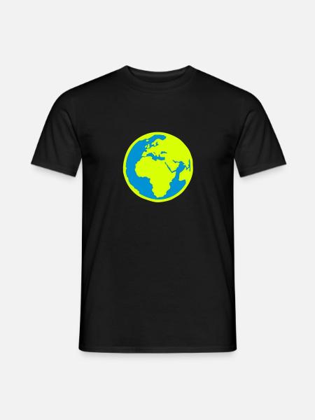 planet earth bleu1 - Men's T-Shirt - black