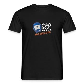 What's Your Number? #BloodGlucose - Männer T-Shirt - Schwarz - Vorne - AI Model Male 178 light (178cm)