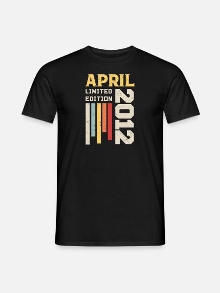 April 2012 - Geburtstagsgeschenk April 2012 April - Männer T-Shirt - Schwarz