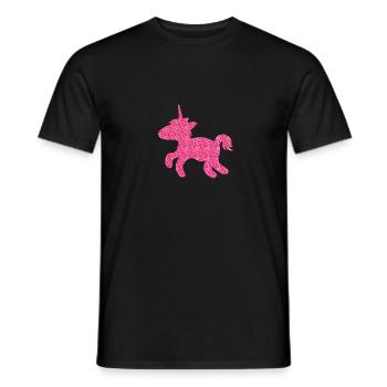 licorne mignon scintillante - T-shirt homme - noir - Devant - AI Model Male 178 light (178cm)