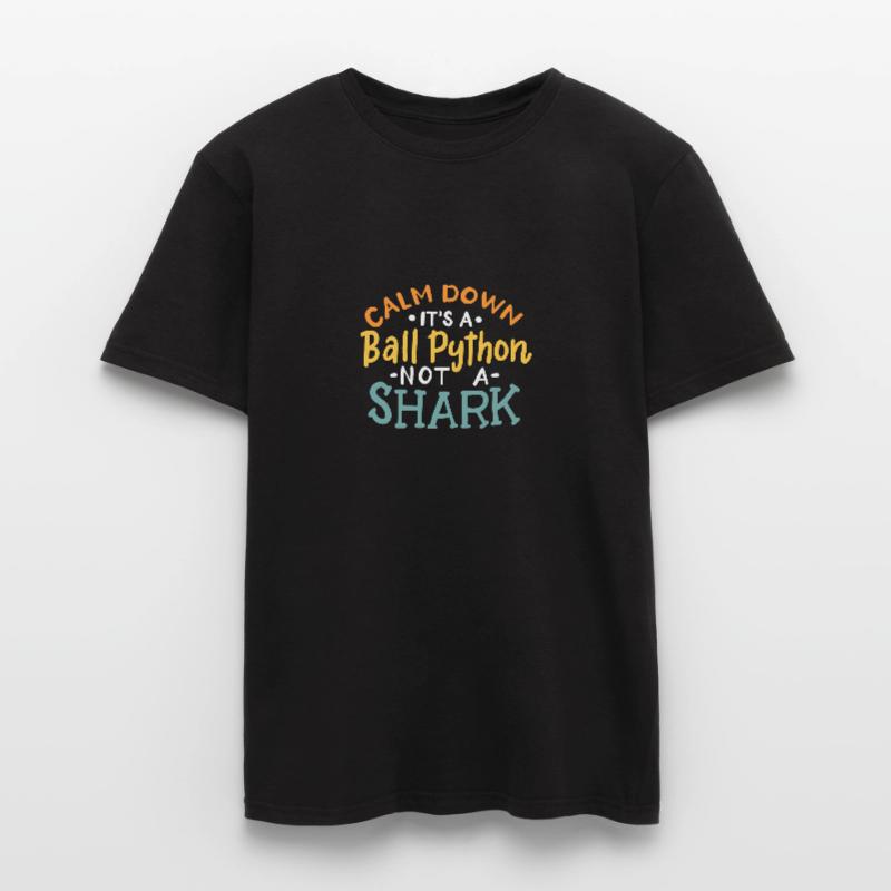 Calm Down It's A Ball Python Not A Shark Männer T-Shirt
