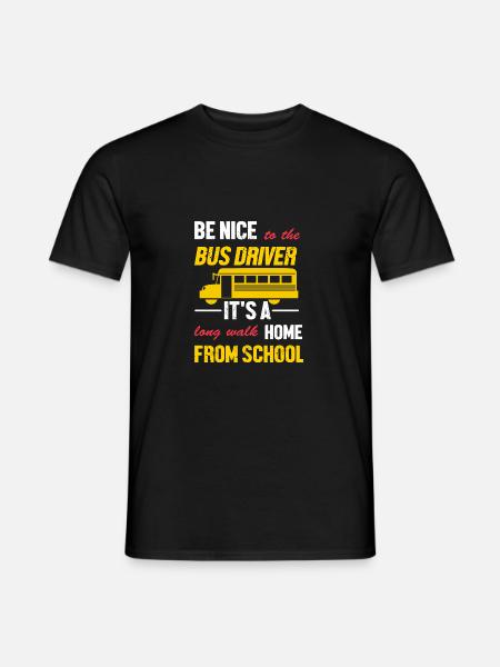 Schulbusfahrer Schulbus - Männer T-Shirt - Schwarz