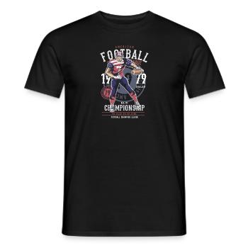 Joueur de football américain - T-shirt homme - noir - Devant - AI Model Male 178 light (178cm)