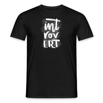 introvert - Männer T-Shirt - Schwarz - Vorne - AI Model Male 178 light (178cm)