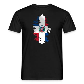 Dominican Republic Flag Dom Rep Flag Trip - Men's T-Shirt - black - Front - AI Model Male 178 light (178cm)