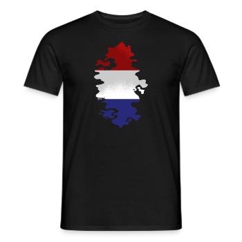 Niederlande Flagge Holland Niederländische Fahne - Männer T-Shirt - Schwarz - Vorne - AI Model Male 178 light (178cm)