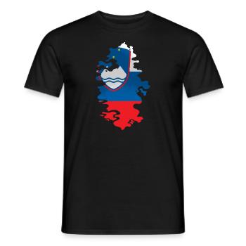 Slowenien Flagge Balkan Slowenische Fahne Vintage - Männer T-Shirt - Schwarz - Vorne - AI Model Male 178 light (178cm)