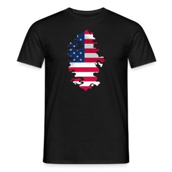 USA Flagge Amerika Fahne Stars & Stripes Patriot - Männer T-Shirt - Schwarz - Vorne - AI Model Male 178 light (178cm)
