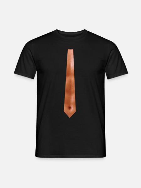 Sixpack, Mann, Muskel, Krawatte - Männer T-Shirt - Schwarz