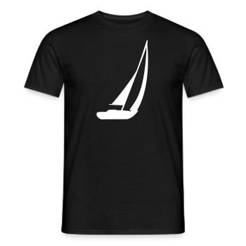 sailboat_1 - Men's T-Shirt - black - Front - AI Model Male 178 light (178cm)
