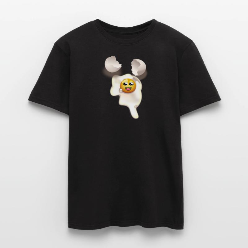 Fried egg with and broken eggshell Men’s T-shirt