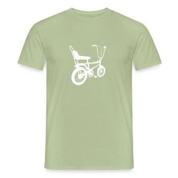 Retro Chopper Fahrrad Design - Männer T-Shirt - Sage - Vorne - AI Model Male 178 light (178cm)