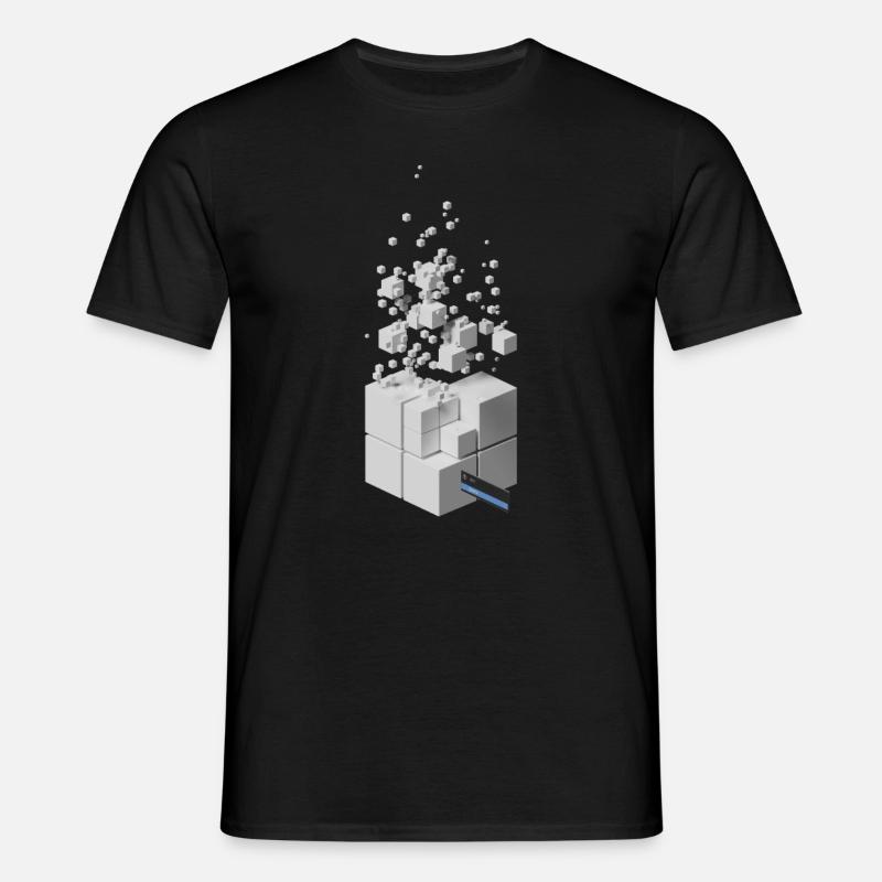 Delete Default Cube - T-shirt Homme - noir