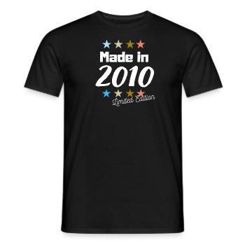 Made in 2010 Limited Edition Vintage Birthday - Men's T-Shirt - black - Front - AI Model Male 178 light (178cm)
