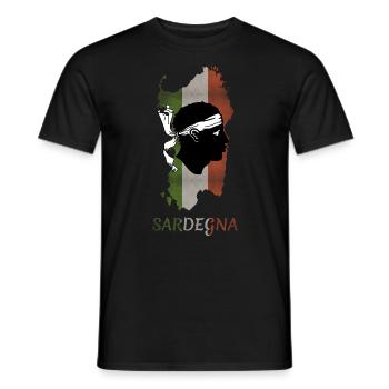 Sardinia Flag Sardinian Flag Sardegna Flag - Men's T-Shirt - black - Front - AI Model Male 178 light (178cm)
