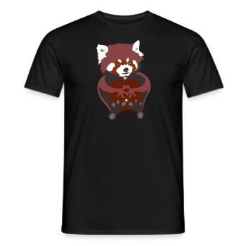 Red panda - Men's T-Shirt - black - Front - AI Model Male 178 light (178cm)