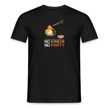No Kimchi No Party - Men's T-Shirt - black - Front - AI Model Male 178 light (178cm)