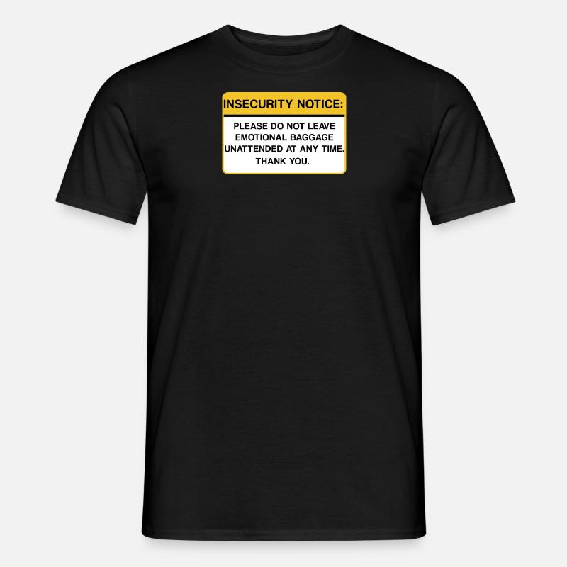 Emotionale Gepäckwarnung - Männer T-Shirt - Schwarz