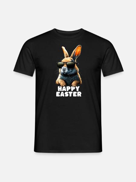 Cool Rabbit - Happy Easter - Men's T-Shirt - black