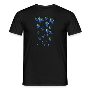 blaue rose,n,rosen,rose,ranke,blumen,floral - Männer T-Shirt - Schwarz - Vorne - AI Model Male 178 light (178cm)